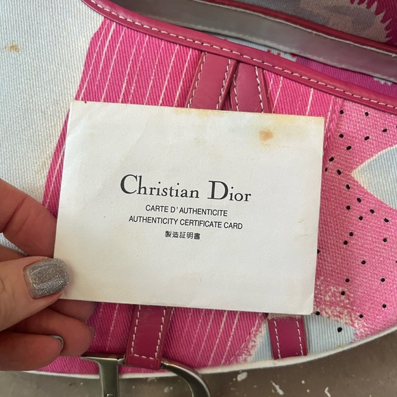 Dior Pink Graffiti Saddle Bag - Picture 4 of 7